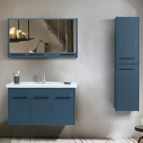 Martat Banyo New Sofia 100 cm Banyo Dolabı İzlanda Mavi - Martat
