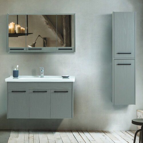 Martat Banyo New Sofia 100 cm Banyo Dolabı Kül Gri - Martat