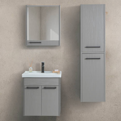 Martat Banyo New Sofia 55 cm Banyo Dolabı Kül Gri - 1