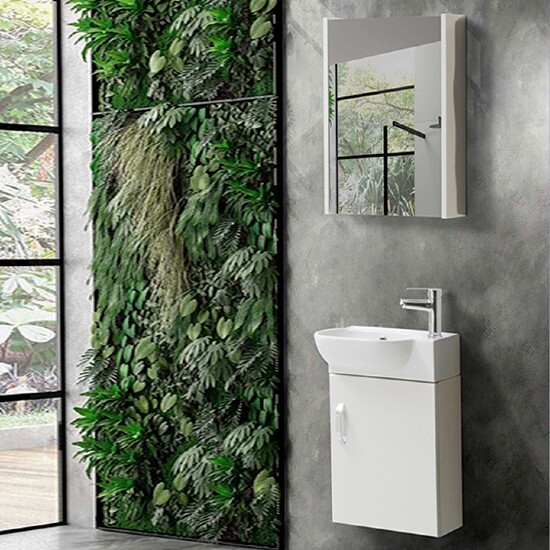 Martat Banyo Pera 45 cm Banyo Dolabı Beyaz - Martat