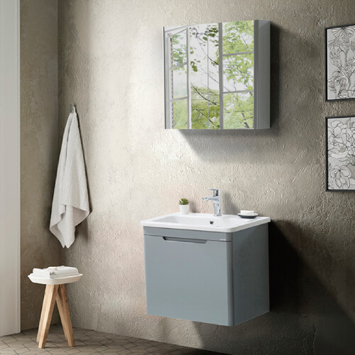 Martat Banyo Stillo 60 cm Banyo Dolabı Gri - Martat