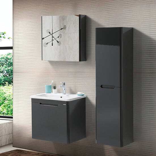 Martat Banyo Stillo 60 cm Banyo Dolabı Antrasit - 1
