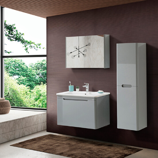Martat Banyo Stillo 80 cm Gri Banyo Dolabı - Martat