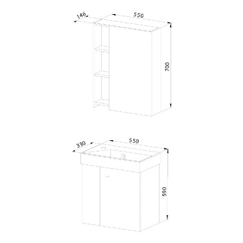 Martat Banyo Strada 55 cm Banyo Dolabı - 4