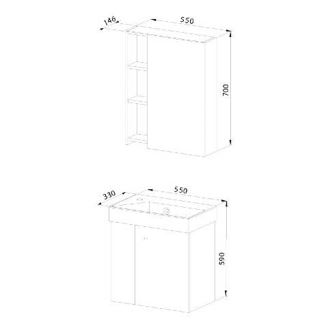 Martat Banyo Strada 55 cm Banyo Dolabı - 4