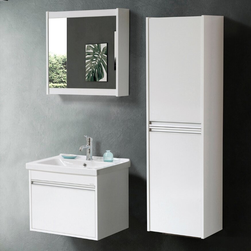 Martat Banyo Teos 60 cm Banyo Dolabı Beyaz - Martat