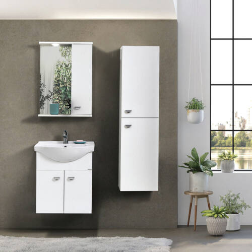 Martat Banyo Ukra 55 cm Banyo Dolabı Beyaz - 1