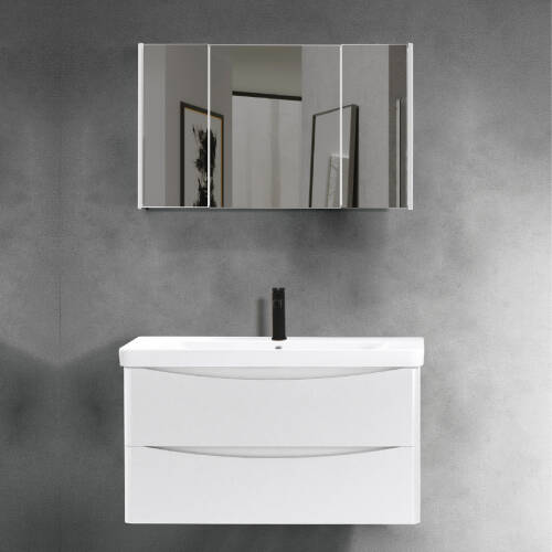 Martat Banyo Zen 100 cm Banyo Dolabı Mat Beyaz - 1