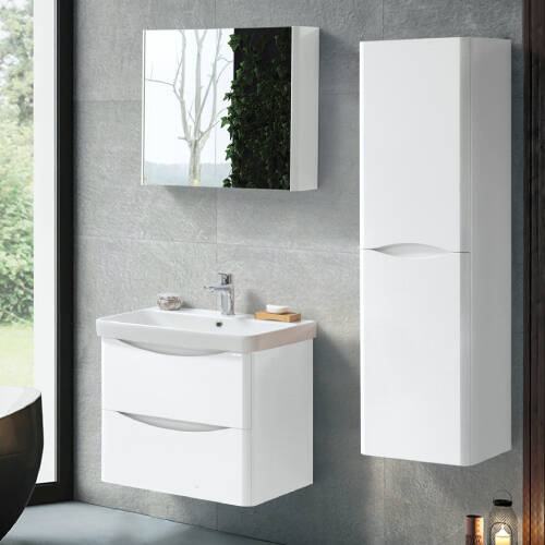 Martat Banyo Zen 60 cm Banyo Dolabı Mat Beyaz - 1
