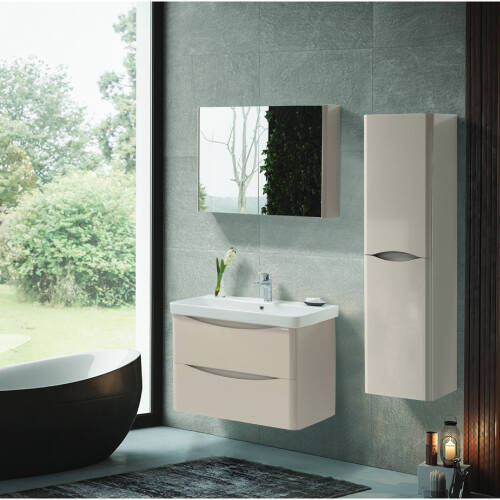 Martat Banyo Zen 80 cm Banyo Dolabı Kum Beji - 1