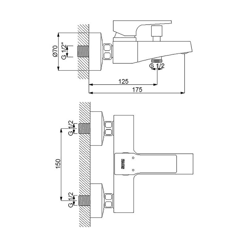Newarc Aqua Banyo Bataryası Siyah - 2