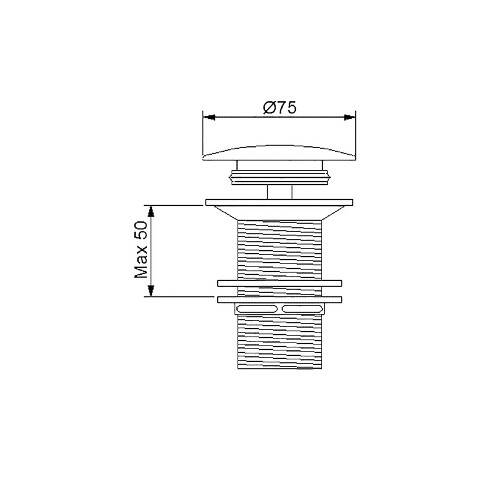 Newarc Basmalı Sifon Üst Takımı Taşma Deliksiz Krom - 2