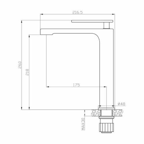Newarc Zeta Çanak Tipi Lavabo Bataryası Krom-Parlak Bakır - 2