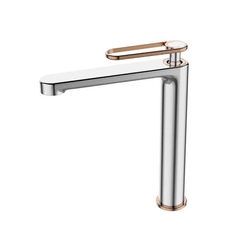 Newarc Zeta Çanak Tipi Lavabo Bataryası Krom-Parlak Bakır - Newarc