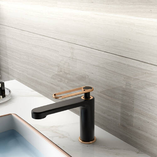 Newarc Zeta Lavabo Bataryası Siyah-Parlak Bakır - 1