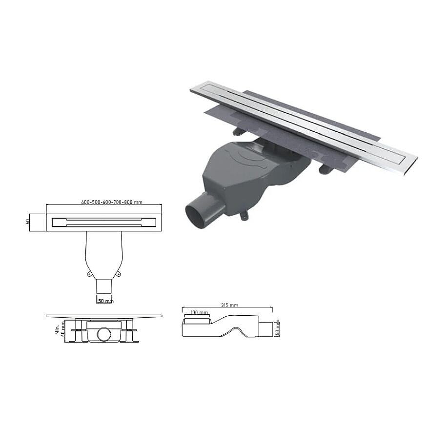 Ph Dizayn Smartline Trendy Inox Duş Kanalı - 2