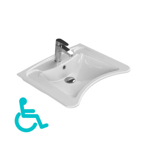 Turkuaz Bedensel Engelli Lavabo 60 cm - 1