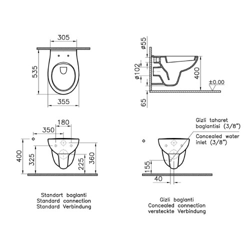 VitrA Arkitekt Asma Klozet 5959L003 - 3