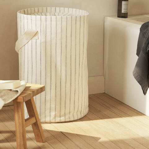 ZARA HOME Pamuklu Kumaş Çamaşır Sepeti - 1